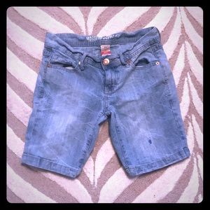 Long denim shorts